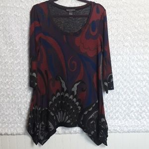 Womens Chelsea and Theodore knit tunic top, size M